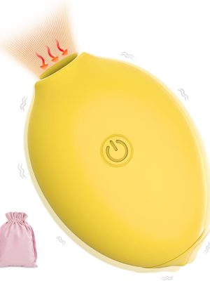 Lemon Clitoral Sucking Vibrator, Adult Sex Toy - Anal and Nipple Sucking Stimulator, 10 Suction and Vibrating Modes, for Women and Couples,USB Charging, IPX6 Waterproof (Yellow)