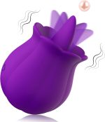 Clitoral Rose Sex Toys Vibrator Stimulator for Women, Licking Tongue Vibrating Rose Adult Toys with 10 Modes Vibration, for Couples Female Anal Clitoris Nipple Ears for Her