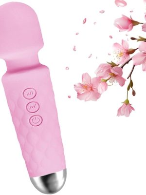 Portable Wireless Massager - 8 Speeds, 20 Modes, 3-Second Press to Power On, for Neck, Back, Arms, Legs Muscle Relaxation (Rose Pink)