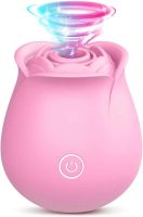Rose Sex Toy for Women - Rose Sucking Vibrator Clitoral Nipple Stimulator with 10 Modes, G Spot Vibrator Rose Sucker, Personal Massager Dildo for Women Female Couples Adult Sex (Pink)