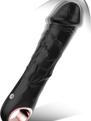 G Spot Dildo Realistic Vibrator,  Adult Female Sex Toys with 10 Vibrations for Women, Silicone Dildos Finger Vibrators for Multiple Stimulation, Clitoris Stimulator for Solo and Couples Pleasure