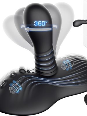Prostate Massager Anal Dildo Anal Toys,  Riding Grinding  Dildos Adult Toys with 9 Rotating & Vibrating Suction Cup, Butt Plug Male Sex Toys for Men Sex Toy Anal Plug G Spot Vibrator New