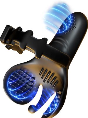 Vibrating Cock and Ball Ring Penis Massager, Testicle Stimulator Vibrator Male Dick Vibes Masturbators Adjustable Sleeve, 3 Speeds and 6 Vibrating Modes Sex Toys for Men