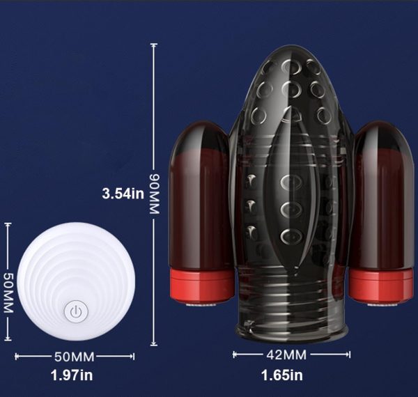 Male Masturbator Penis Vibrator with 10 Vibration Modes, Men Penis Sleeve Glans Vibrator, Male Masturbation Toys Adult Sex Toy for Man - Transparent