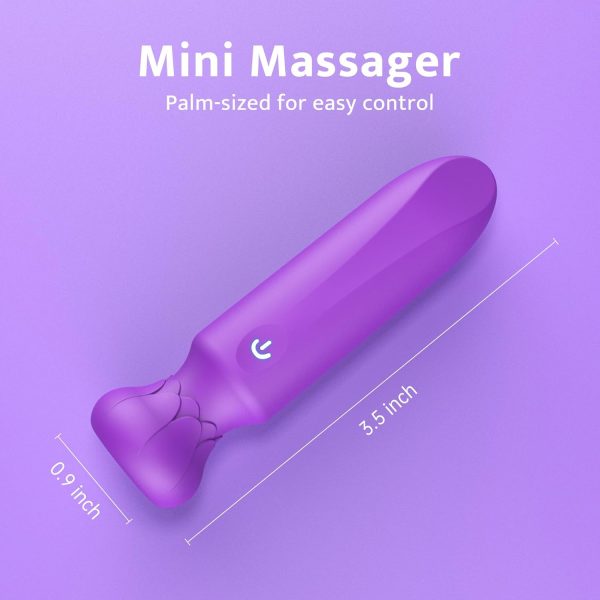 Adult Sex Toys Bullet Vibrator G spot Clitoral Rose Sex Toy with 10 Powerful Vibration Modes Vibrating Fully Silicone Waterproof Portable Sex Toy for Women (Purple)