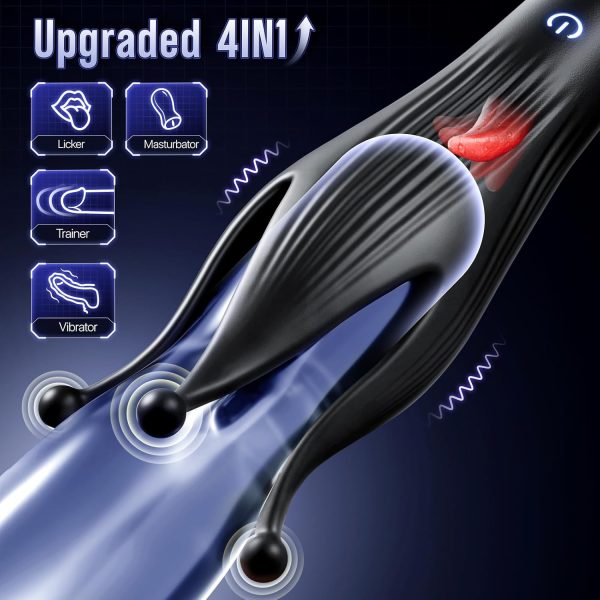 Male Sex Toy Penis Vibrator -  Male Masturbator Sex Toys for Men Stroker with 10 Licking & Vibrating for Glans Nipple 360° Wrapped Stimulation, Tentacle Vibrator Adult Toy Mens Sex Toys