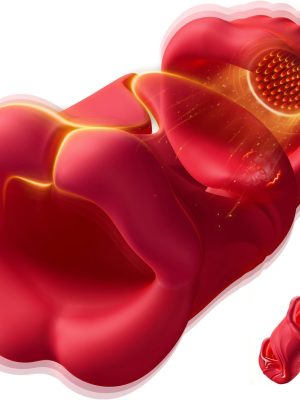 Male Masturbator Sex Toys for Men, Openable Male Stroker Mens Vibrator, Dual Lip Grip Trainer Men Sex Toy with 9 Vibration Modes, 360° Full-Surround Blowjob Penis Vibrator, Glans Trainer Sex Machine