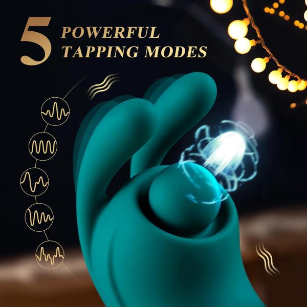 Rabbit Vibrator Sex Toys for Women –  3 in 1 Adult Toy for Female Couples with 5 Tapping 10 Vibration & 7 Thrust, Quick Heating Clitoral Vibrators G Spot Vibrater Thrusting Dildo Anal Beads